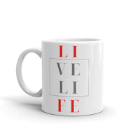 LIVE LIFE - White glossy mug 11oz